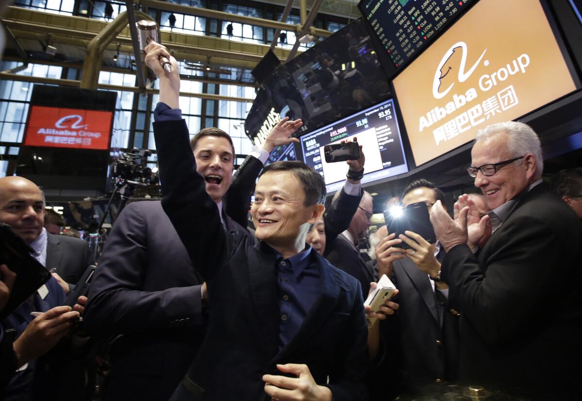 Alibaba head Jack Ma celebrated a big payday on Sept. 18 when shares of his company began trading on the New York Stock Exchange.