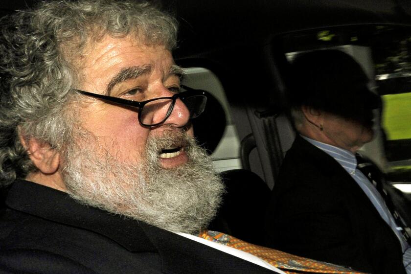 Chuck Blazer, a key figure in the FIFA corruption case, is shown leaving FIFA headquarters in Zurich after an ethics hearing in 2011 over alleged corruption during the campaign for the FIFA presidency.