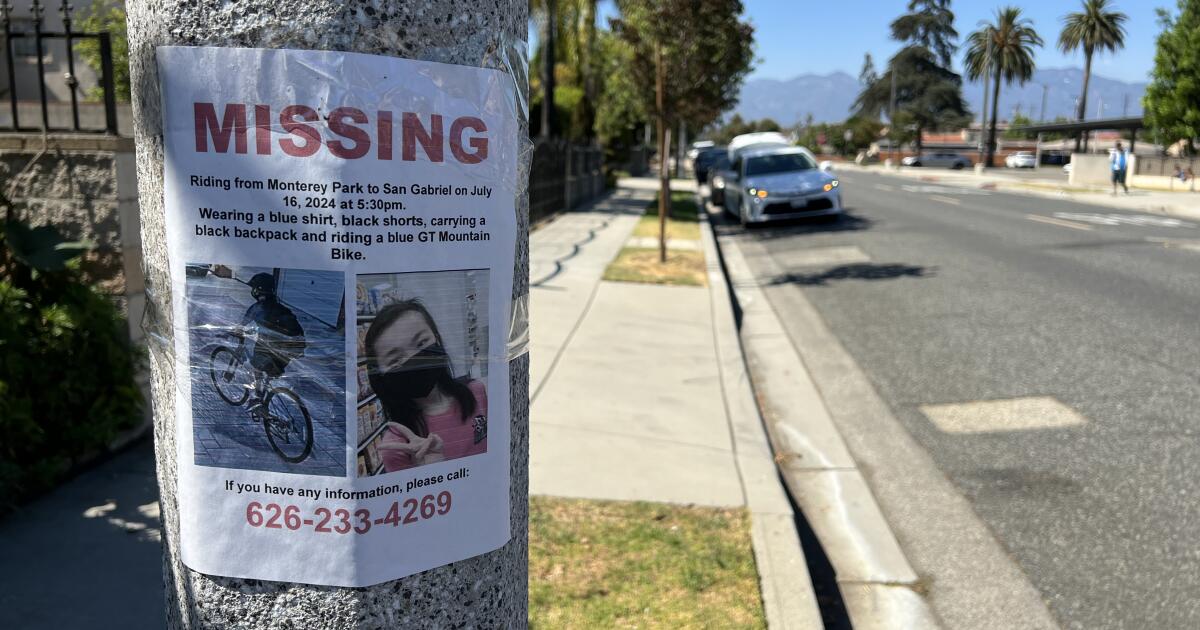 Monterey Park teen missing after taking her bike to visit a relative