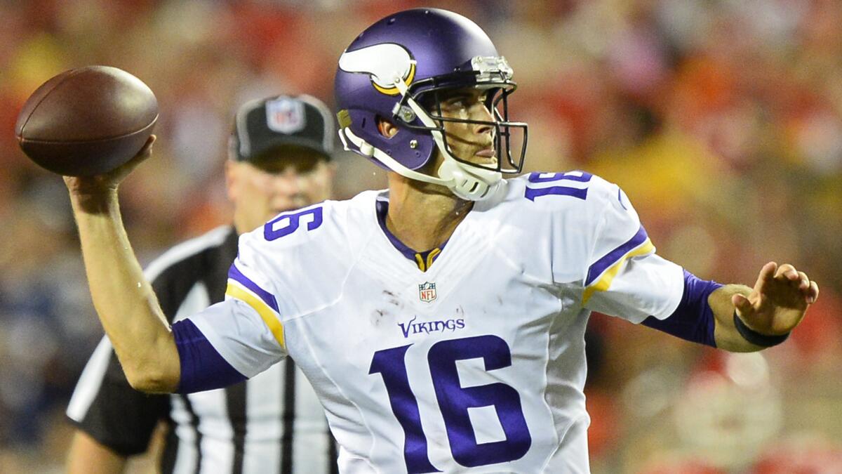 Matt Cassell will begin the season as the starting quarterback of the Minnesota Vikings.