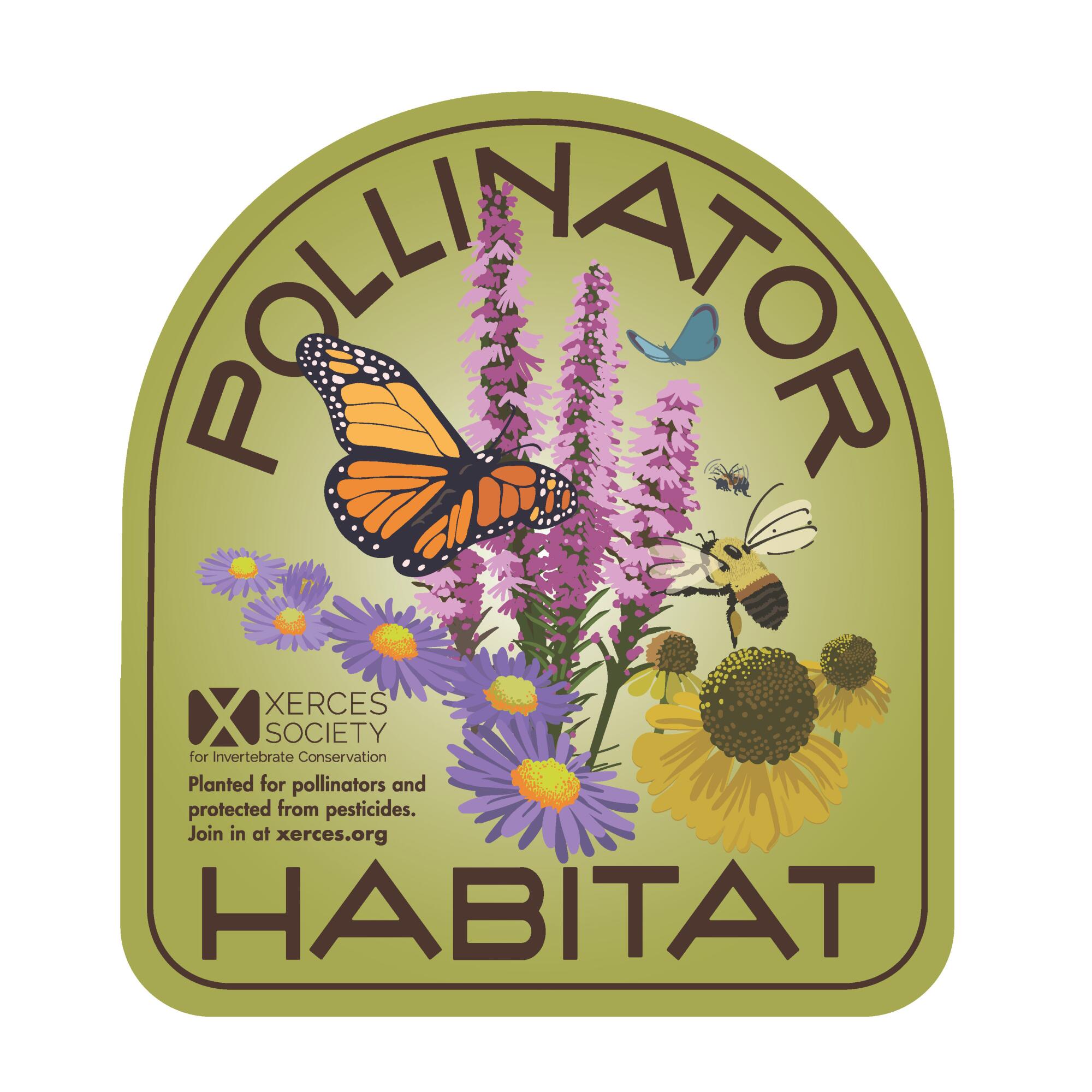 Garden sign: "Pollinator Habitat"