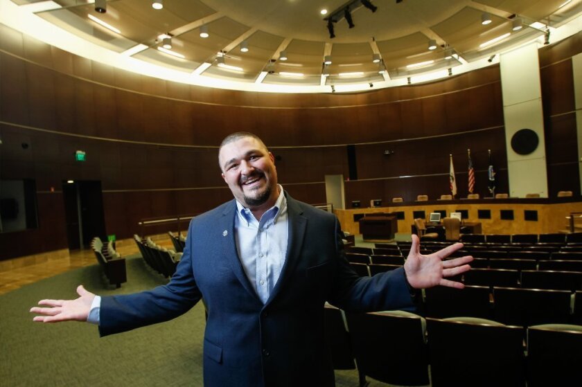 Unabashedly exuberant, newly elected Vista Councilman Joe Green sat down for an interview Friday inside the council chambers.
