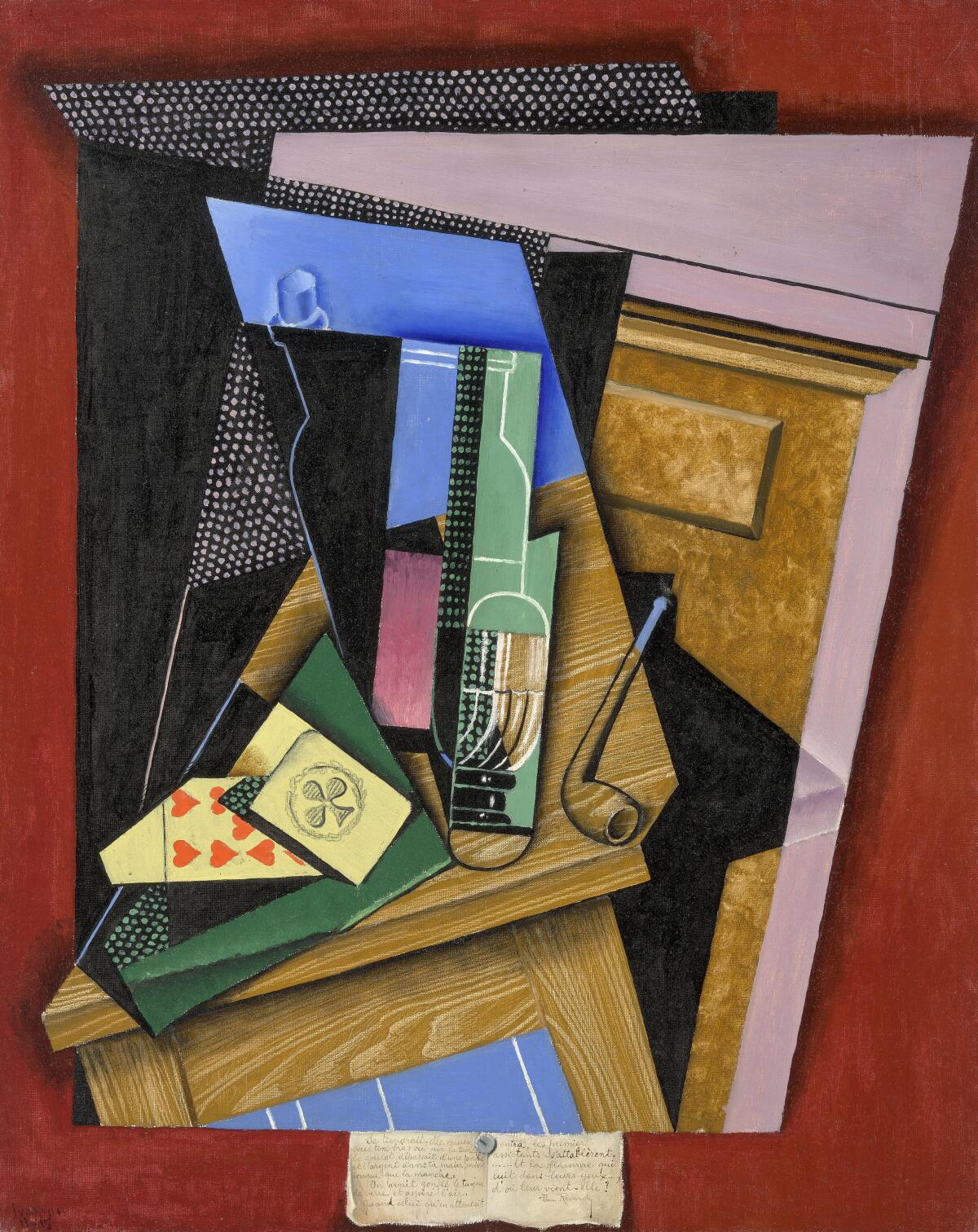 Juan Gris, “Still Life with a Poem,” 1915; oil on canvas