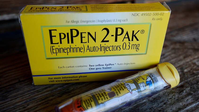 The Mylan EpiPen, focus of a price-hike controversy, delivers a measured dose of epinephrine to stave off allergy-induced shock.