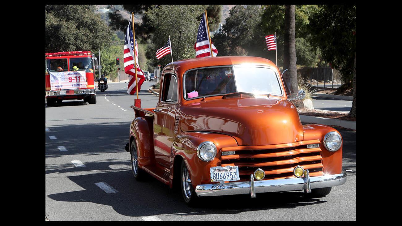 Photo Gallery: The Crescenta Valley Chamber of Commerce Remembrance Motorcade passed by local schools and fire stations