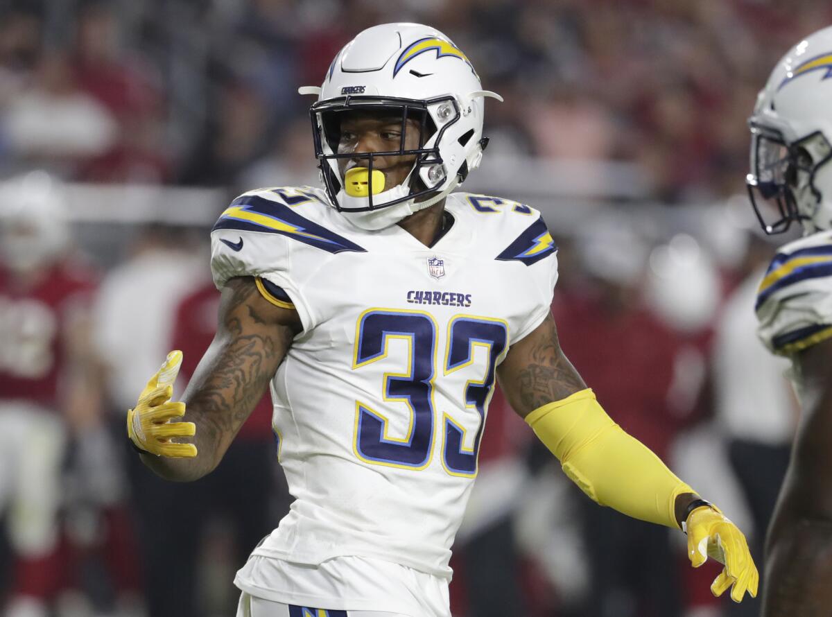 Rookie Derwin James is expected to share time with veteran defensive back Jahleel Addae as free safety and strong safety this season.