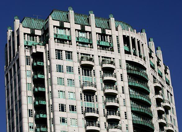 A view of the Wilshire building at 10580 Wilshire Blvd., where the penthouse is listed for $11.5 million