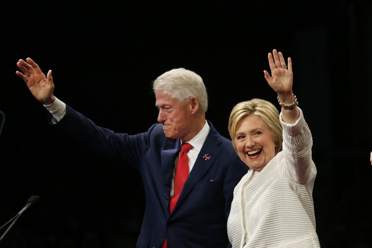 Hillary Clinton and former President Bill Clinton.