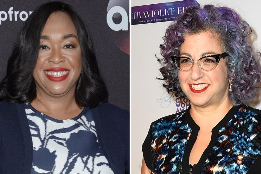 Executive producers Shonda Rhimes and Jenji Kohan were honored Monday at the Feminist Majority Foundation's 10th Global Women's Rights Awards.