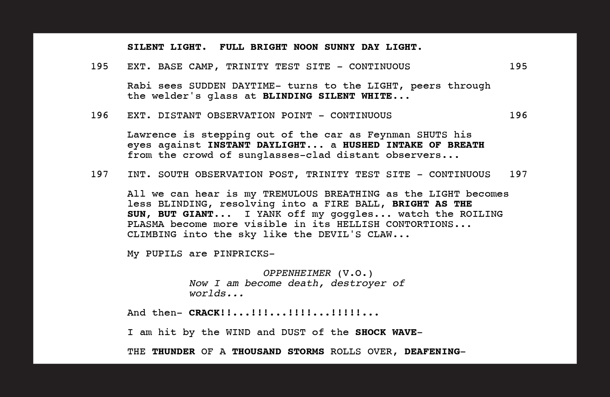 Script Scene Real Inside 12 'Oppenheimer' scenes with Christopher Nolan and cast - Los ...