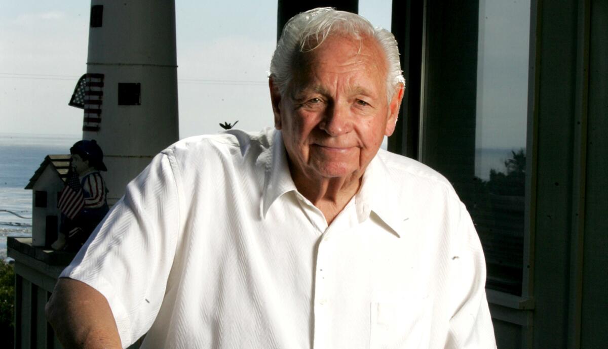 Don Chargin, a member of the International Boxing Hall of Fame and legendary boxing matchmaker for the Olympic Auditorium, is shown at his Cambia home on July 22, 2010.