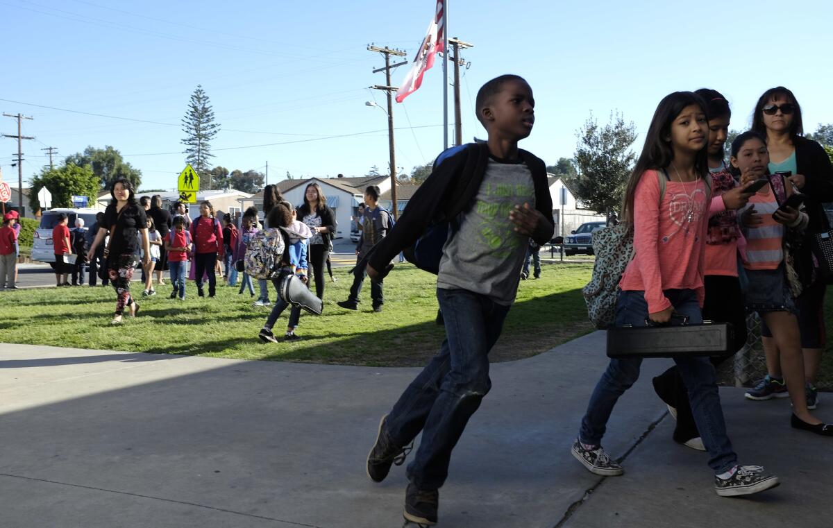 As part of a nationwide day of action, San Diego Unified School District parents and educators had school walk-ins to reclaim their campuses from the dangers of overtesting. (John Gastaldo / San Diego Union-Tribune)