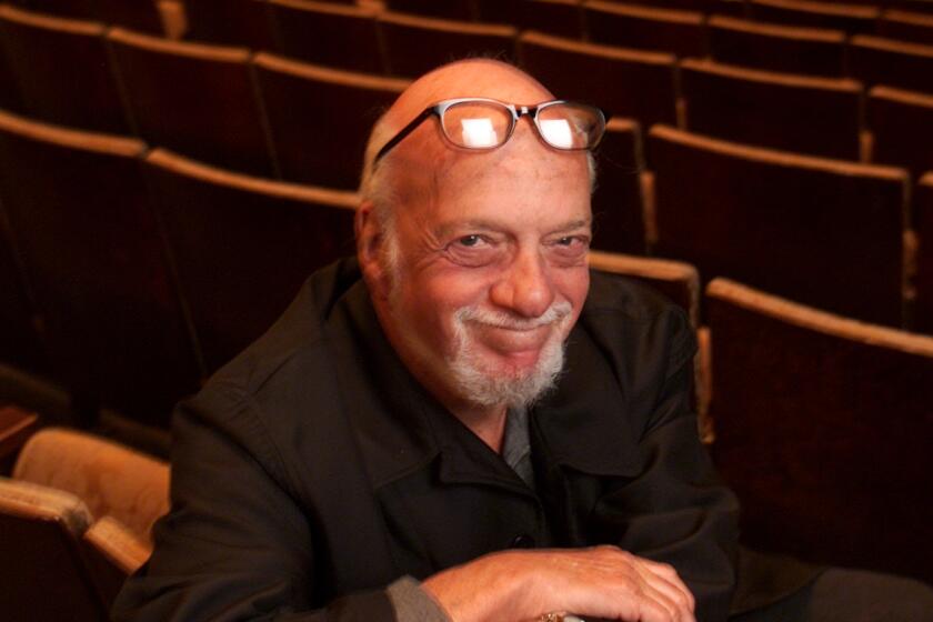 Al Seib   027890.CA.0408.hal.1.AS LosAngeles,CA. HAL PRINCE Legendary director Hal Prince photographed in the Ahmanson Theater, where he will be directing the next Ahmanson production, 3hree, which opens April 25. The musical comprises 3 short musicals each created and directed by young talents Prince has mentored. Prince himself is directing one of the musicals, The Flight of the Lawnchair Man. Shots of Prince rehearsing/interacting with cast members for a Sunday Calendar story on Prince and the three productions.