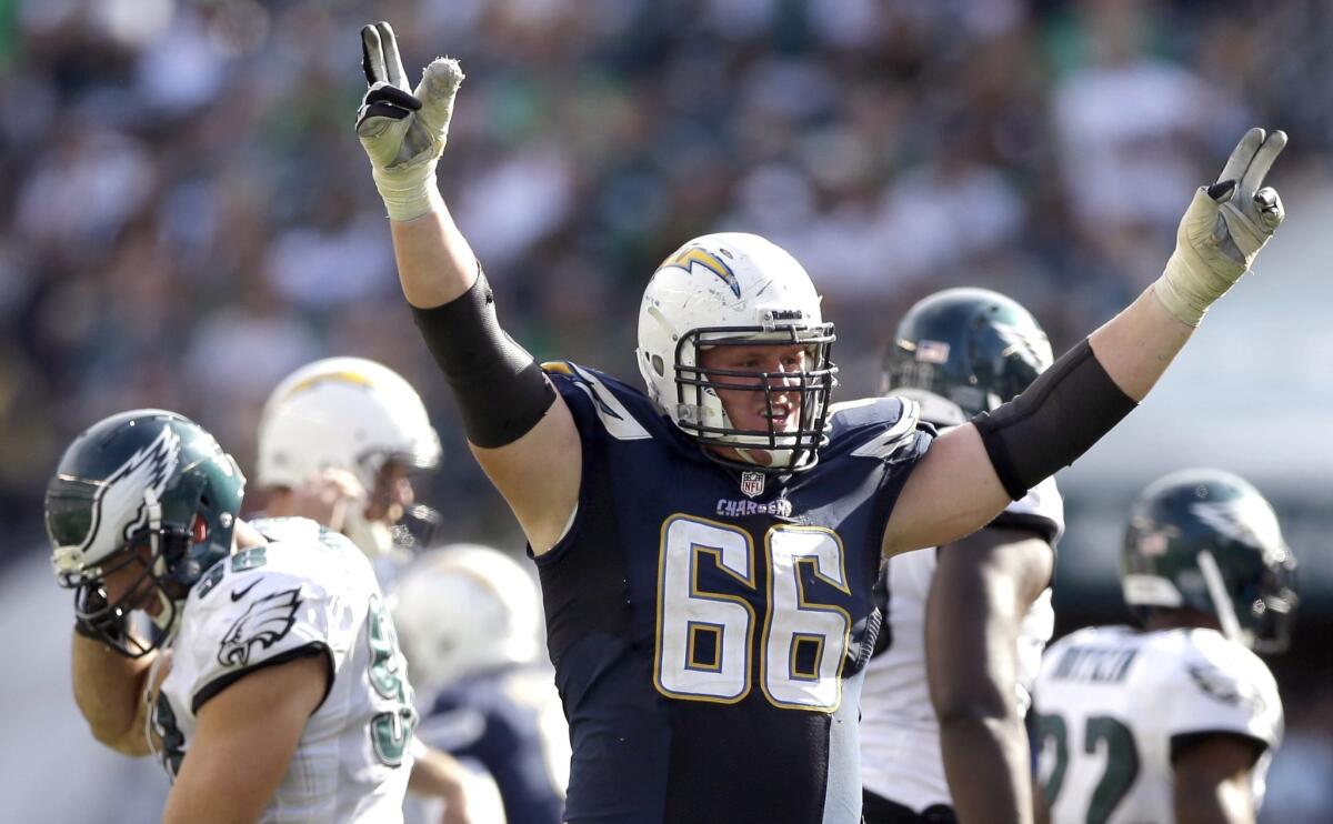 Chargers guard-tackle Jeromey Clary could miss the 2014 season after August hip surgery.