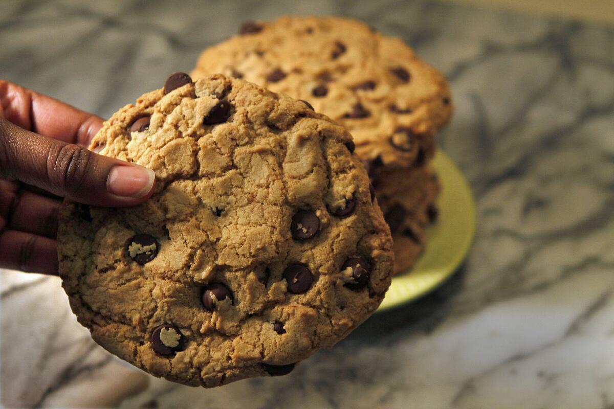 My *sober* friends baked chocolate chip cookies on a cooling rack