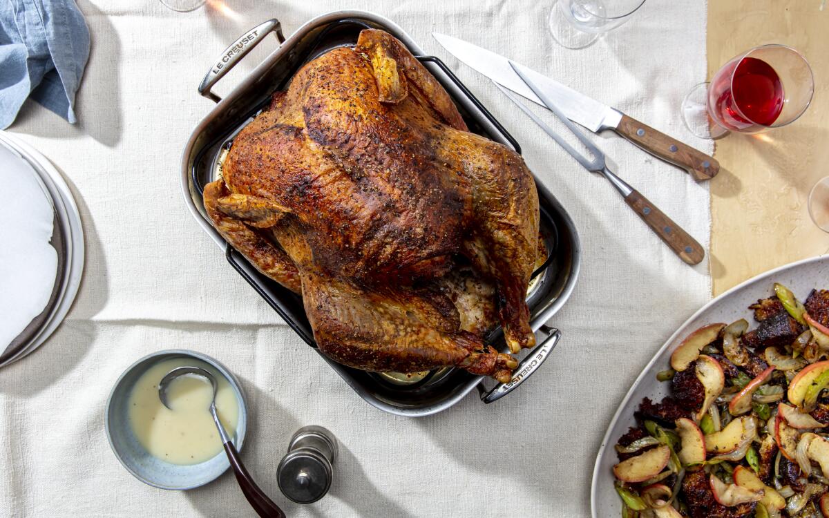A roast turkey, inspired by Zuni Cafe's classic chicken