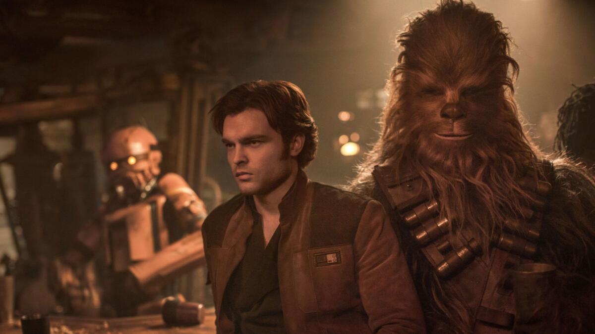 Alden Ehrenreich takes over for Harrison Ford in "Solo: A Star Wars Story."