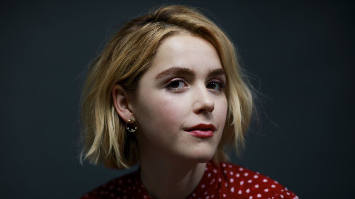 Kiernan Shipka takes the lead in the upcoming Netflix series "Chilling Adventures of Sabrina."