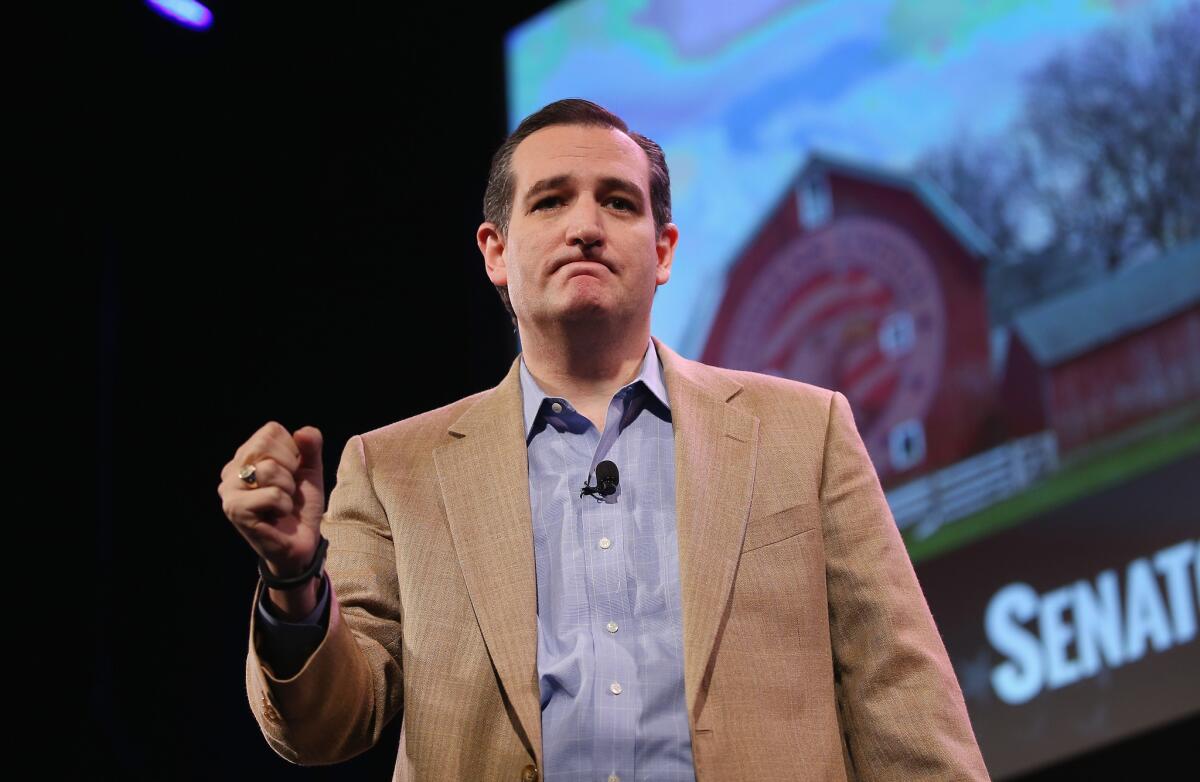Texas Sen. Ted Cruz speaks at the Iowa Freedom Summit in Des Moines.