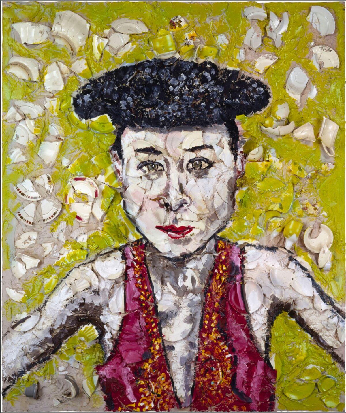 Julian Schnabel's painting, "Tina in a matador hat," at the Orsay museum in Paris for his exhibition “Orsay Through the Eyes of Julian Schnabel.”