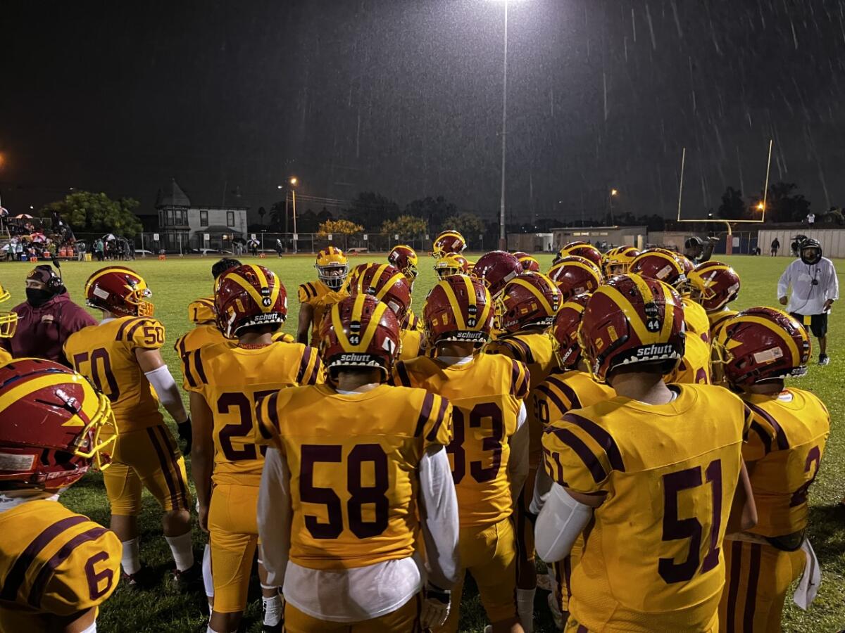 It was a rainy Friday night for Roosevelt and other teams.
