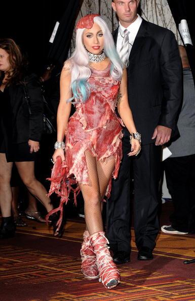 Lady Gaga's final dress of the evening was the most shocking.