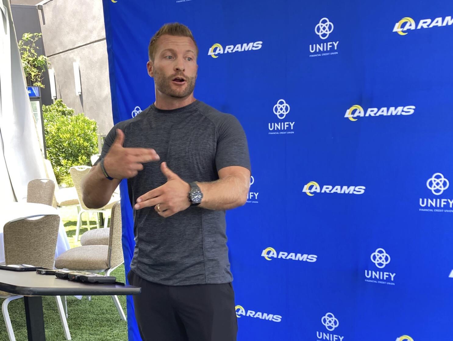 Rams' Sean McVay not worried about contract talks on eve of camp