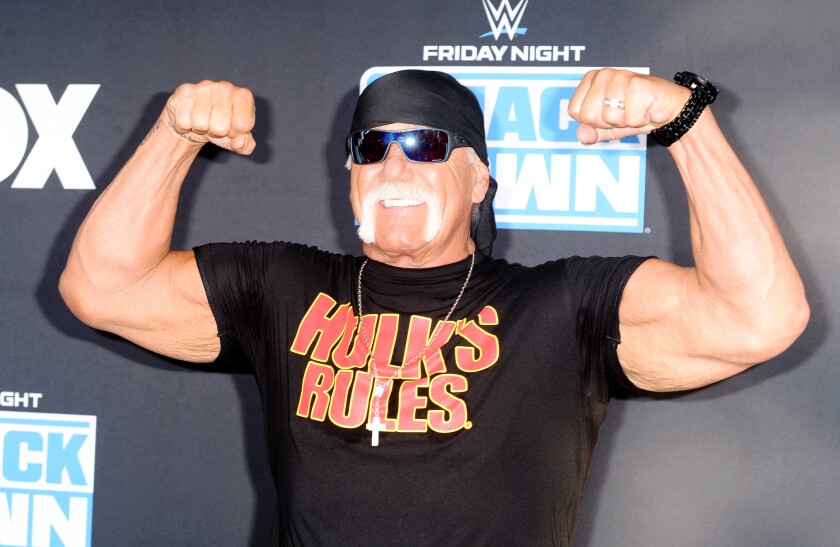 Hulk Hogan flexes