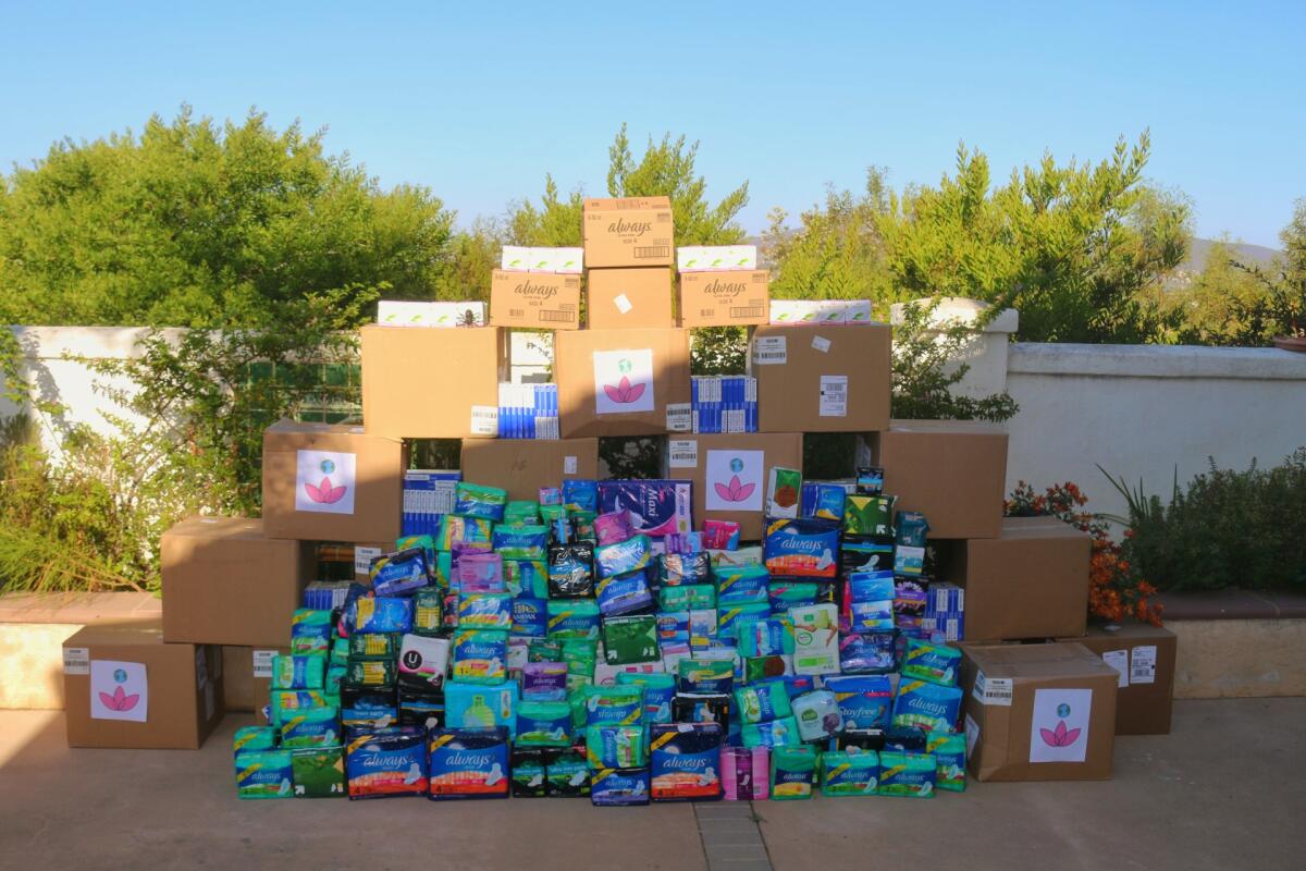 Students collected more than 20,000 menstrual products to give to the San Diego Unified School District.