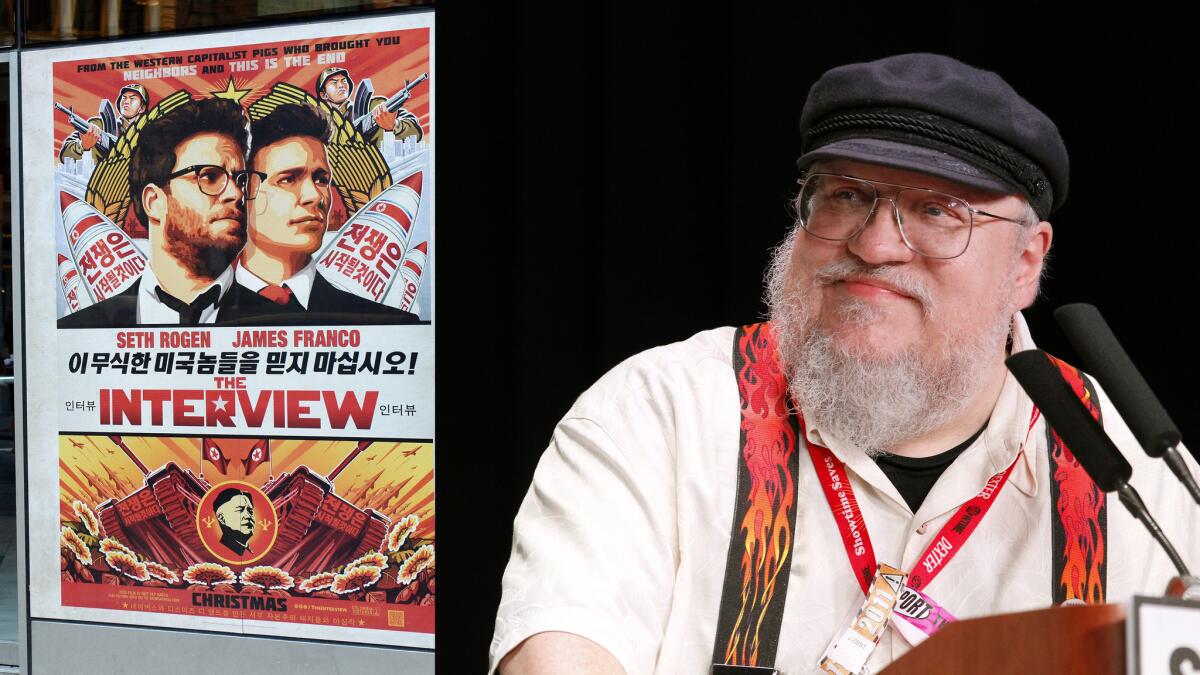 George R.R. Martin will screen "The Interview" at his theater in Sante Fe, N.M., for two weeks starting Christmas Day.