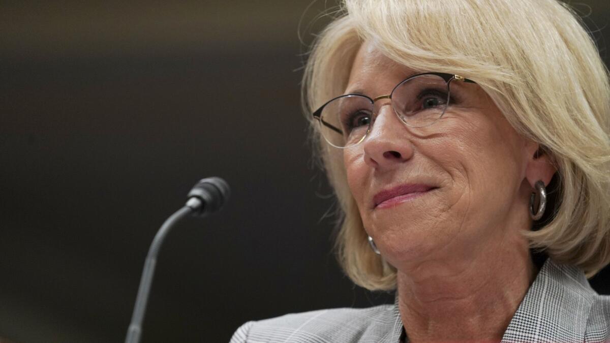 Education Secretary Betsy DeVos has been pushing to ease regulations for the for-profit sector and raise the bar for students seeking relief for fraud.