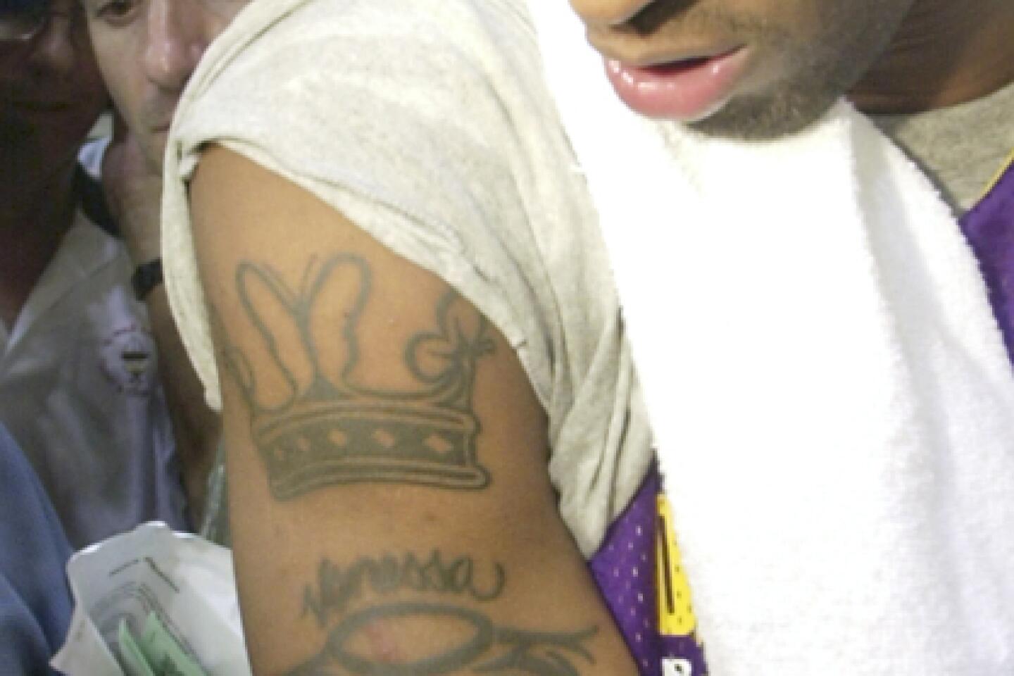 Kobe Bryant's tattoo tribute to his wife