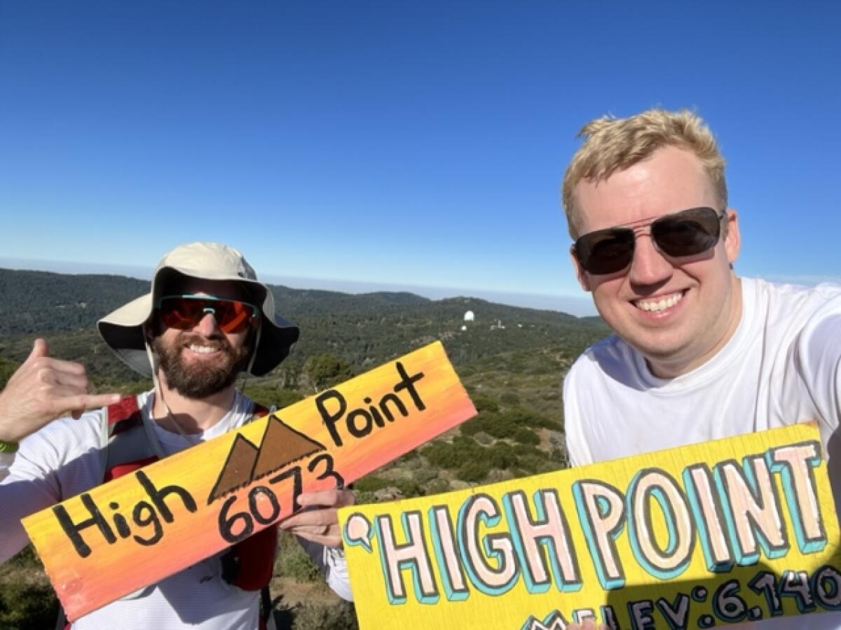 Dan Witcher and John Erickson atop High Point.