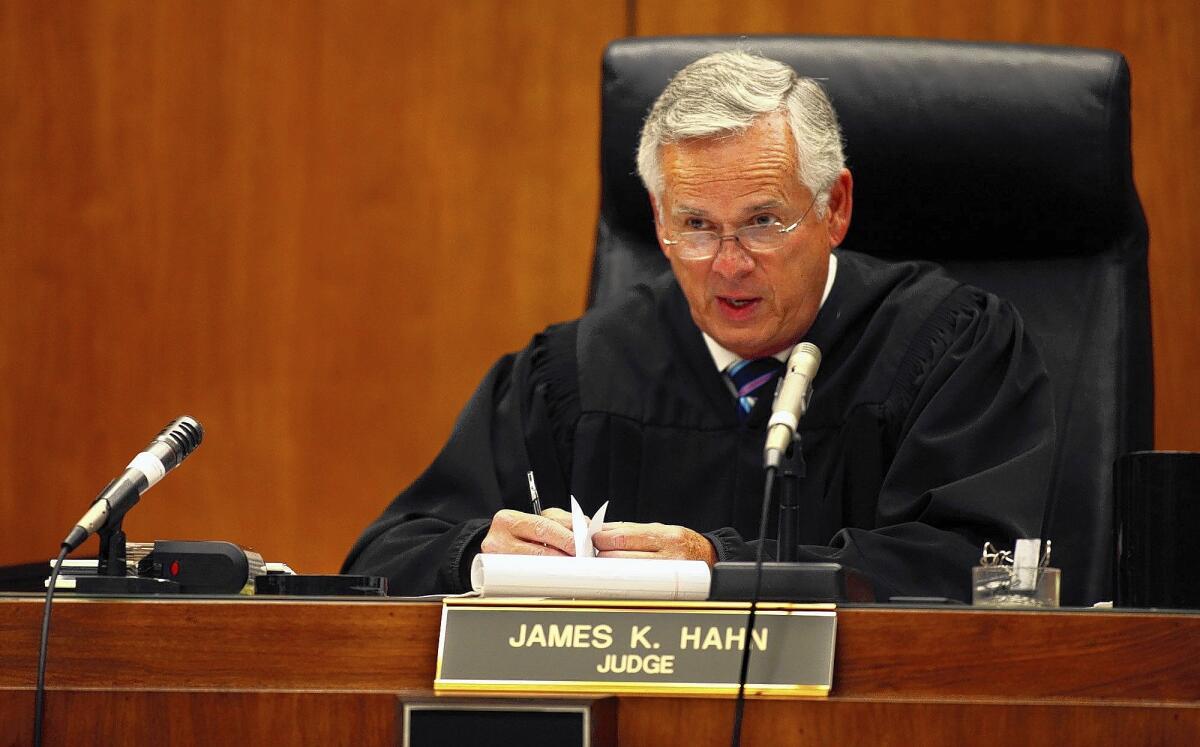 Former L.A. Mayor James K. Hahn is known as a tough judge in traffic court.