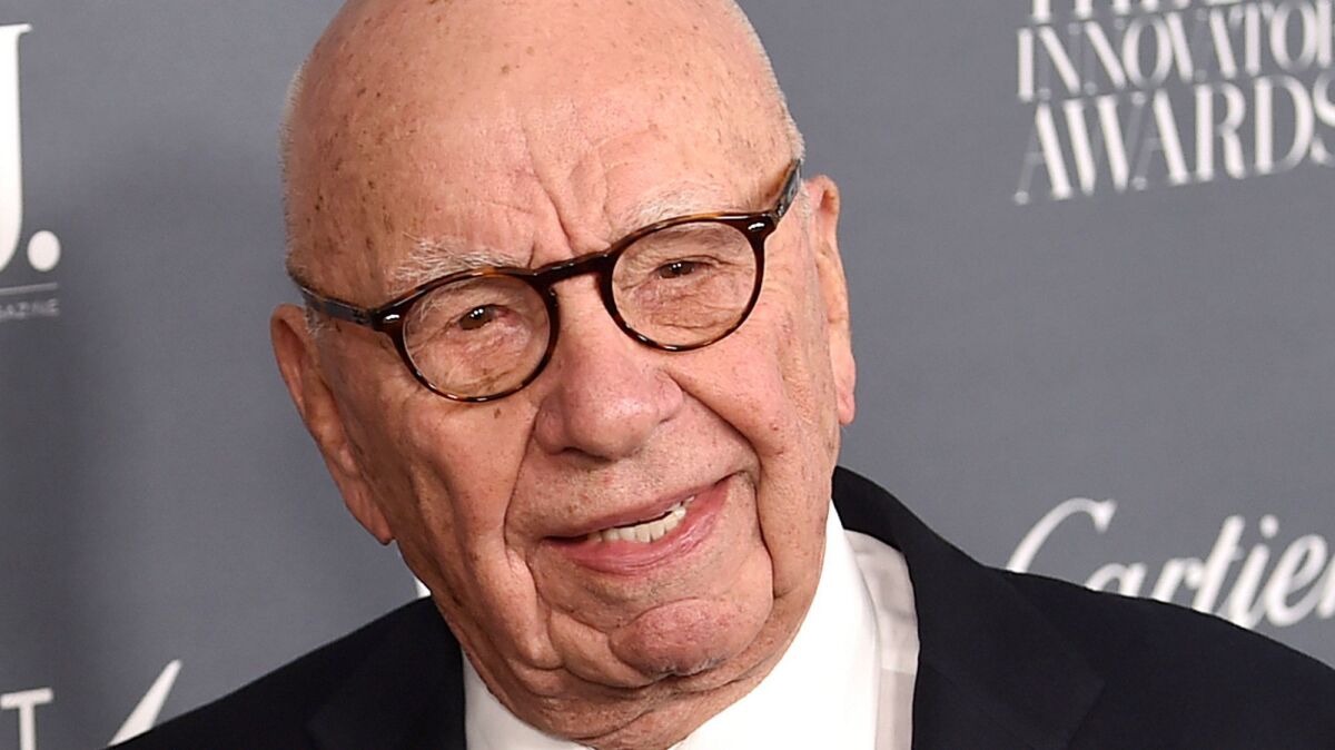 Closeup of Rupert Murdoch in 2017.