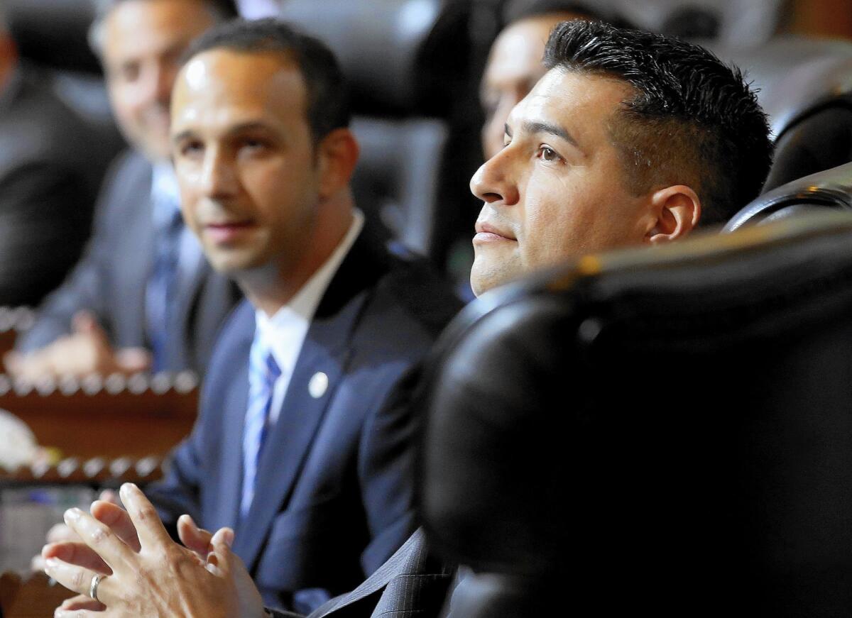 Los Angeles City Councilman Felipe Fuentes, shown in 2013, denies any contradiction in his dealings with the Department of Water and Power.