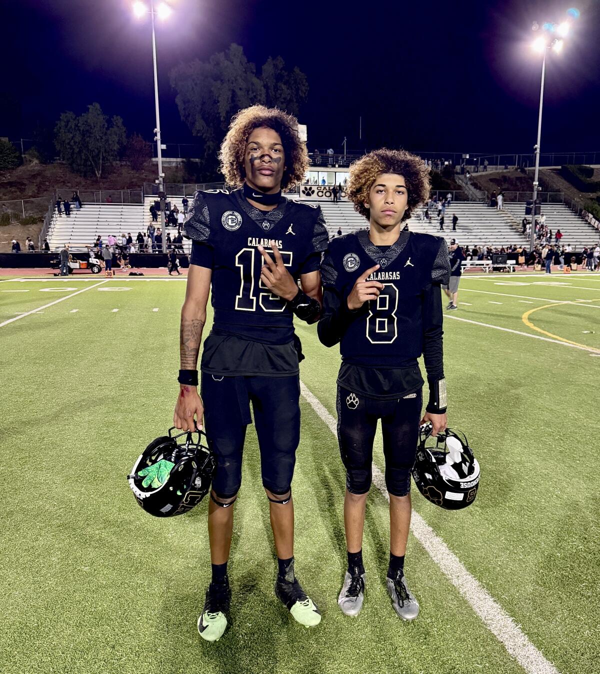 Birmingham enters Metropolis play winless after loss to Calabasas 1 Calabasas brothers Dezmyn, left, and Dominik Hardy pose together for a photo.