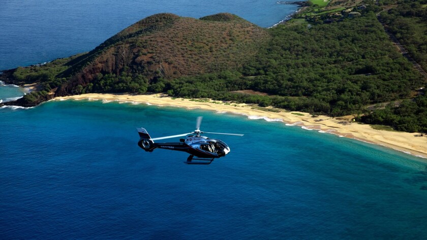 The scenic coastline along Maui's North Shore is a popular place for bird's-eye photos. Maverick Helicopter now offers an opportunity to explore from the air and on the ground.