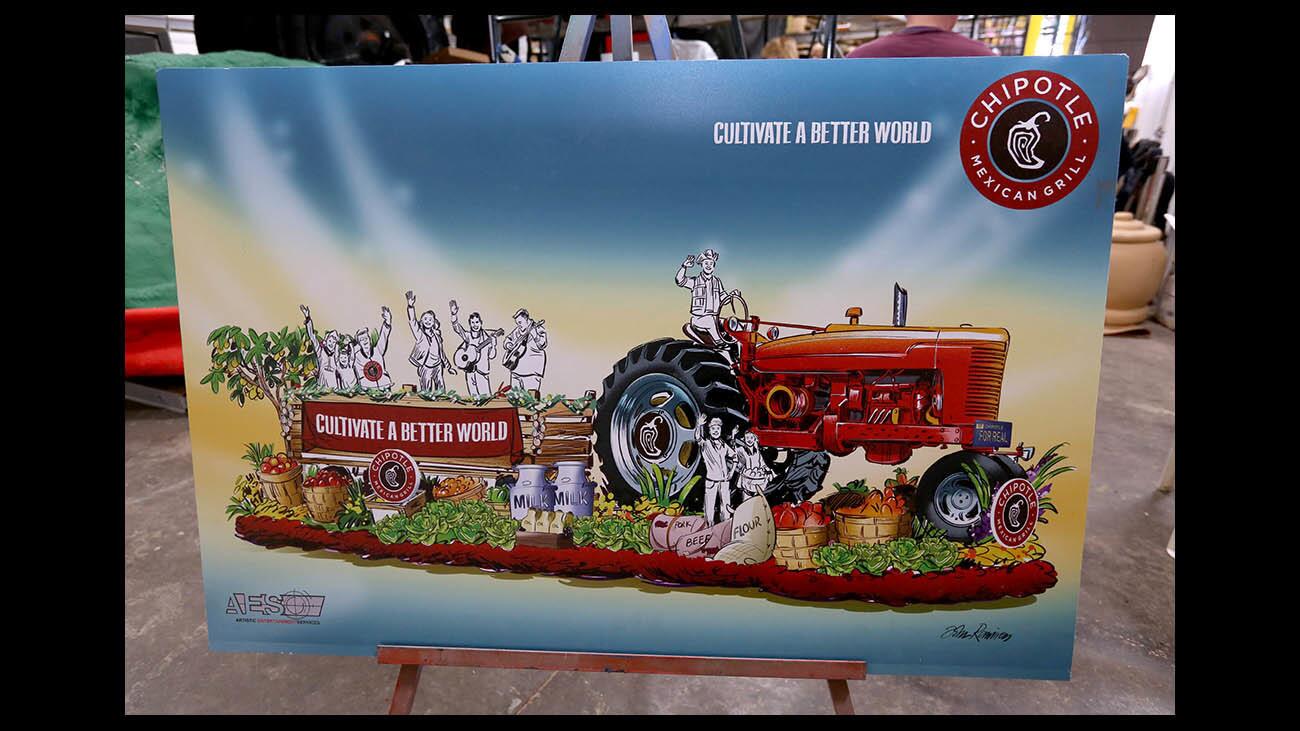 Chipotle uses restaurant ingredients to decorate Rose Parade float