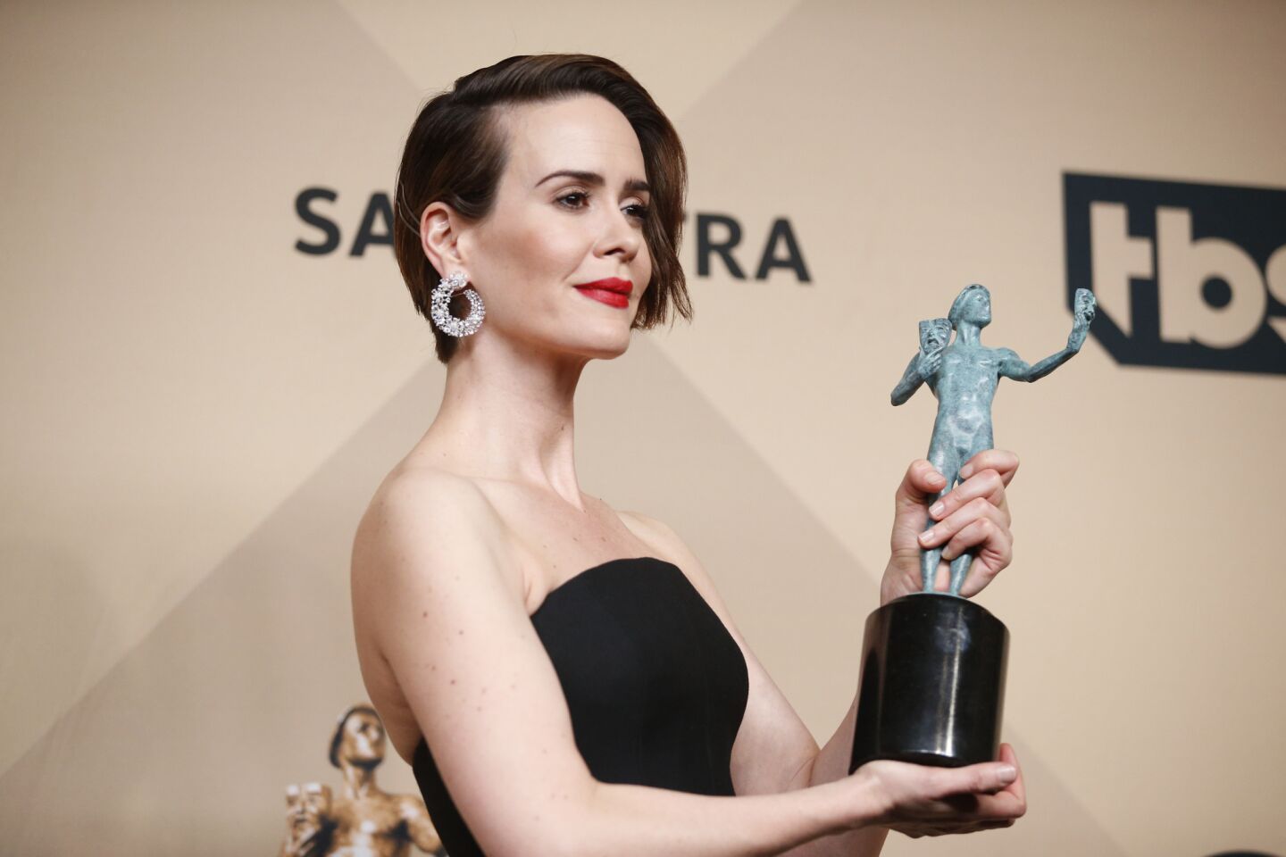 Sarah Paulson, winner of female actor in a miniseries or television movie for "The People v. O.J. Simpson: American Crime Story."