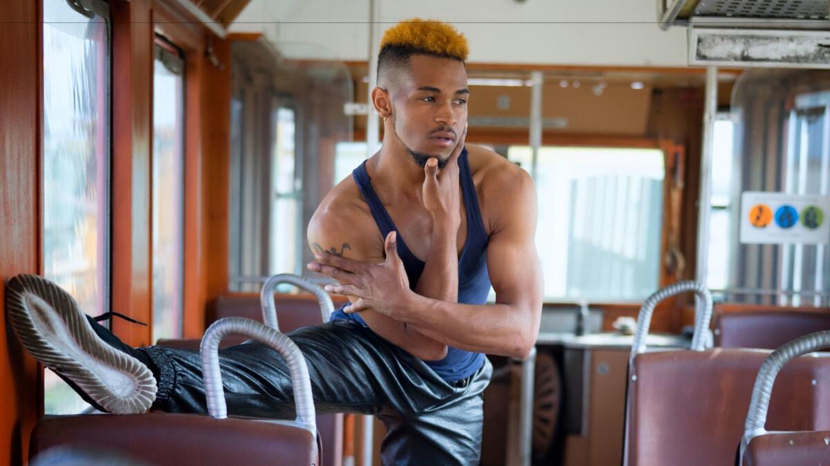 Ron "RJ" Davis, 27, pictured at the National City Depot museum, has performed in San Diego for more than a decade. He’s now dipping his toe into choreography by creating a dance for the transcenDANCE Youth Arts Project. (Nelvin C. Cepeda / San Diego Union-Tribune)