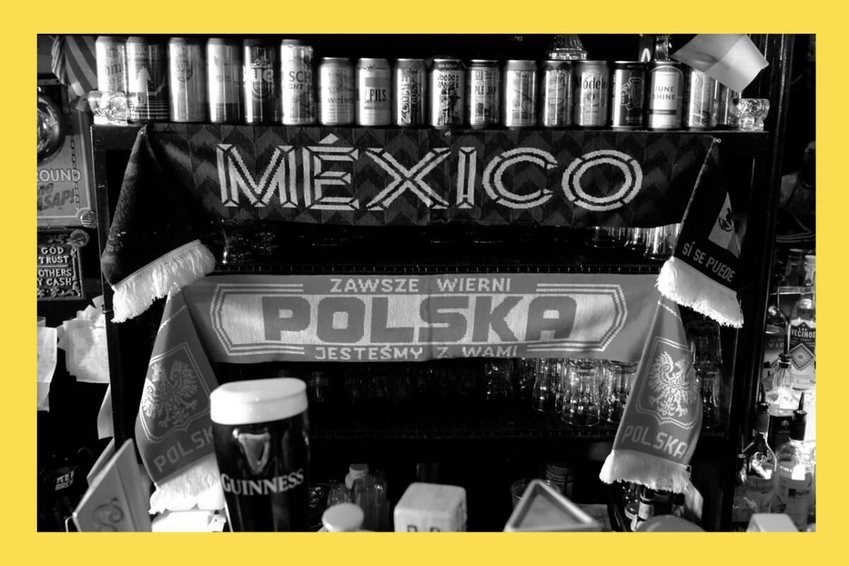 a mexico soccer scarf and "polska" soccer scarf 