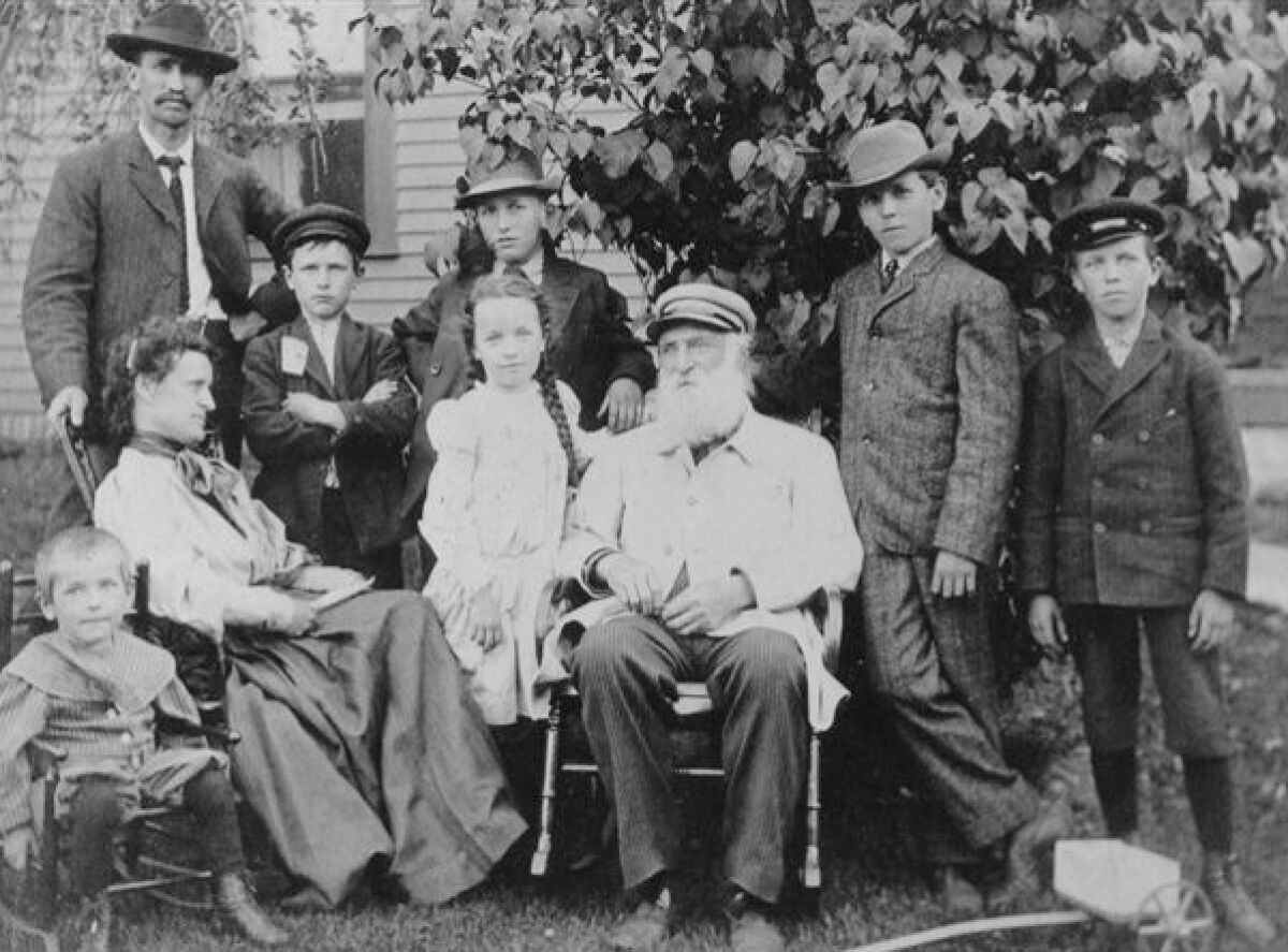 Ransom family members are, from left back row, Paul, Pete, Stan, Bob, Reuben; front row, Barclay, Elizabeth, Janet, Albert.