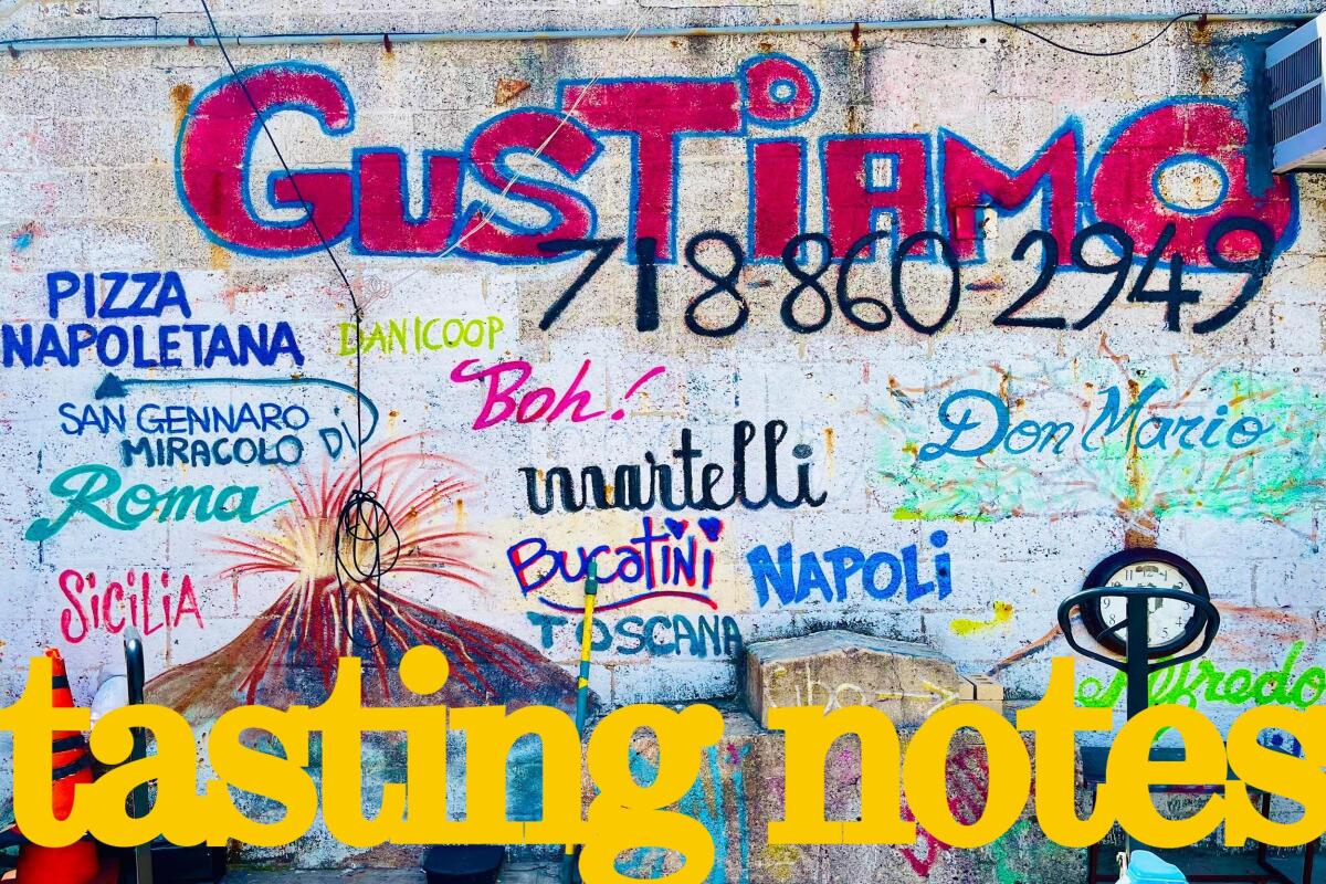 The warehouse wall of Italian food seller Gustiamo.