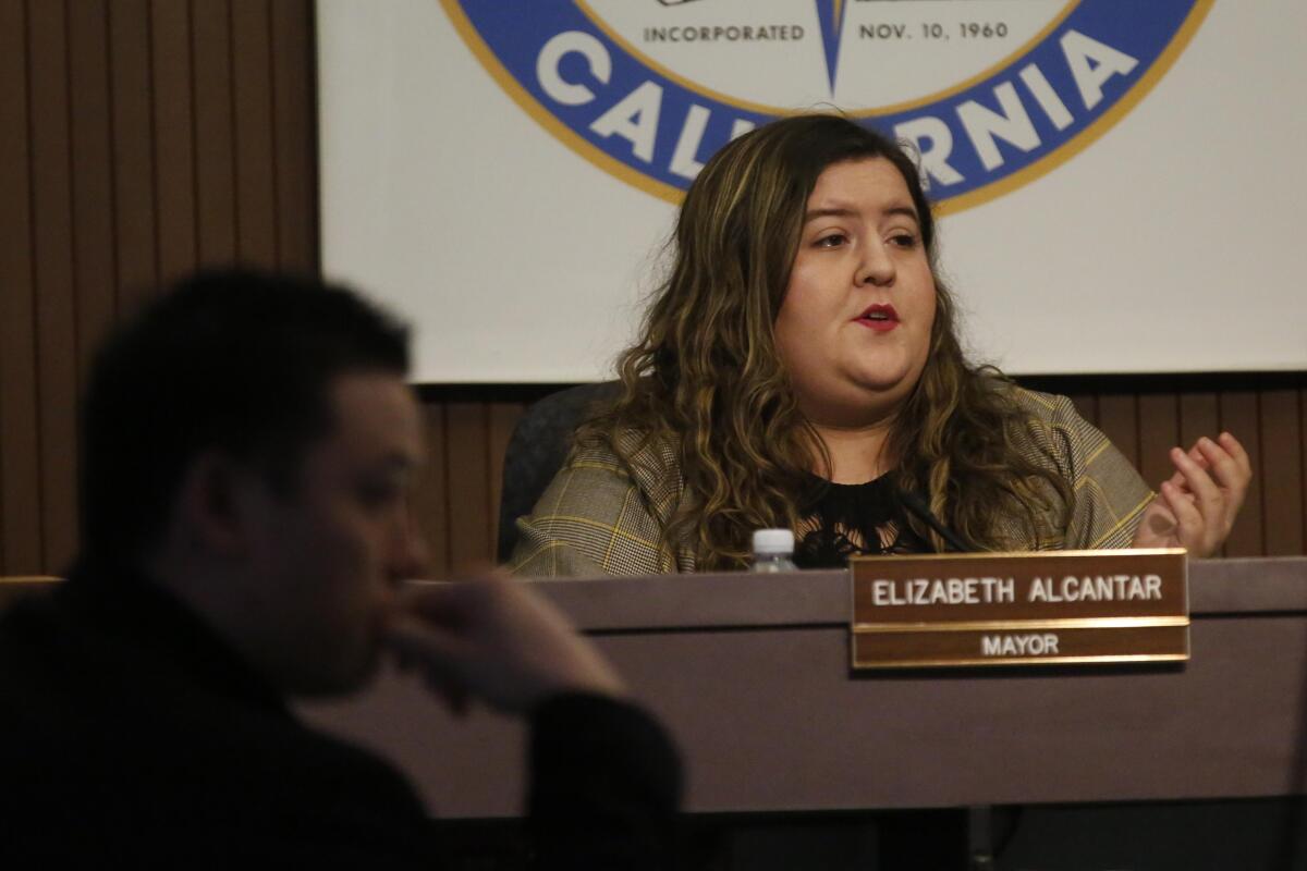 Cudahy Mayor Elizabeth Alcantar at a meeting.