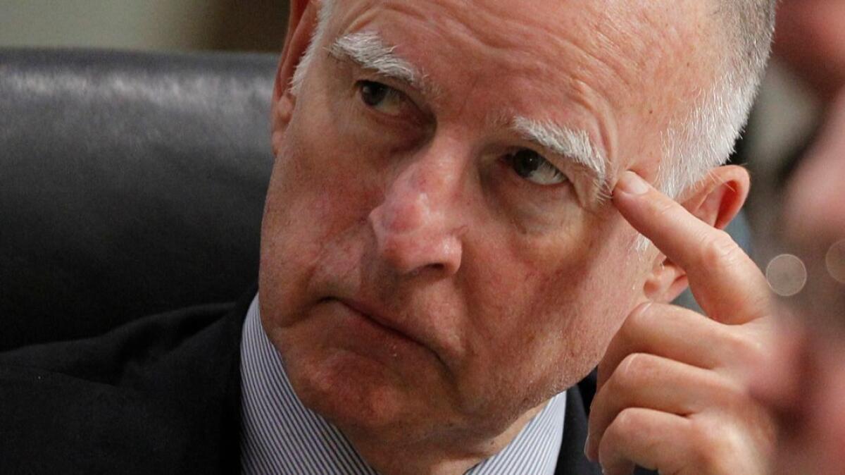 Gov. Jerry Brown said in an interview that "you can’t force Republicans to deal with climate change in a serious way.”