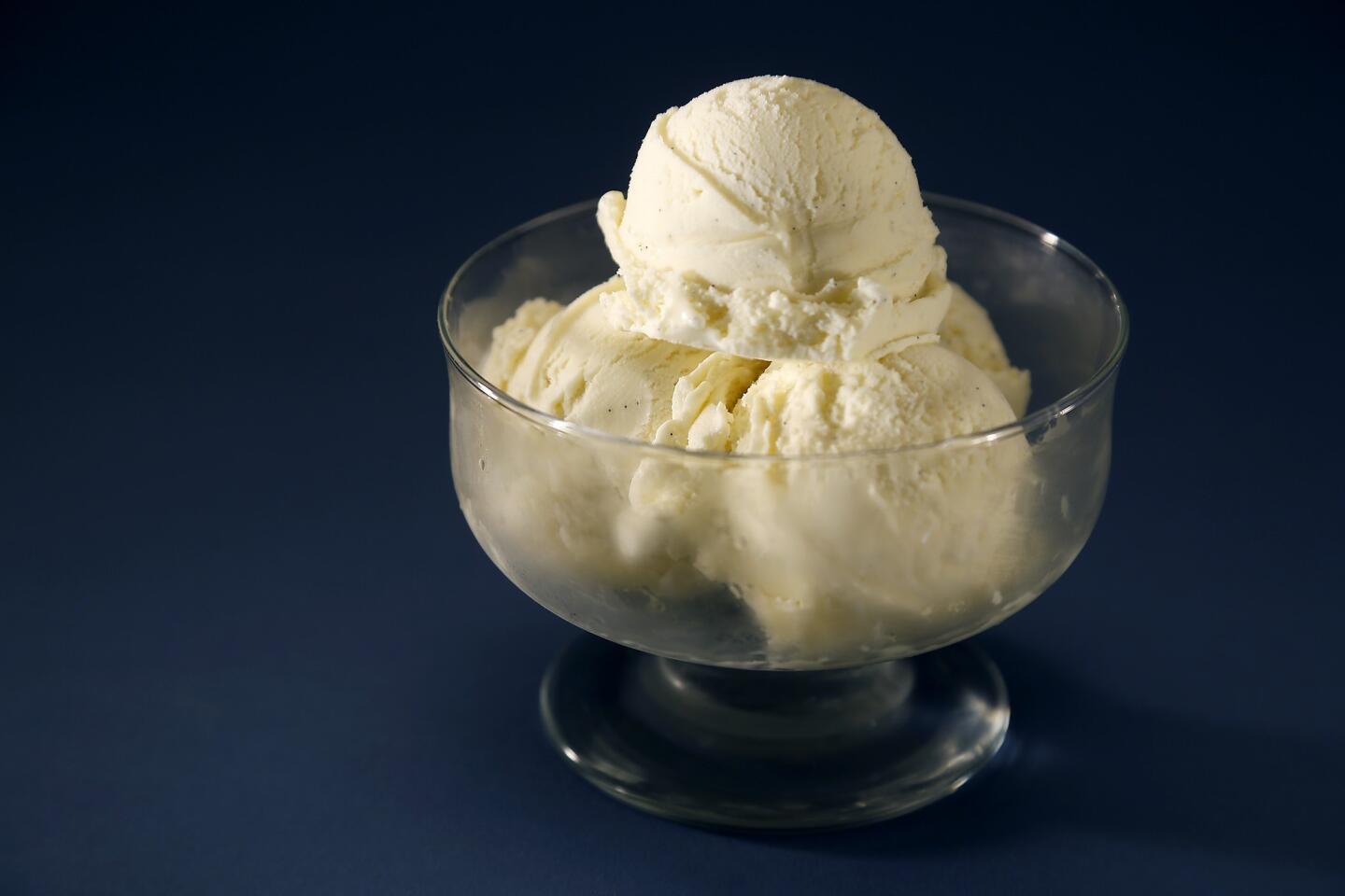 The secret to making delicious vanilla ice cream is to use both vanilla bean and vanilla extract.