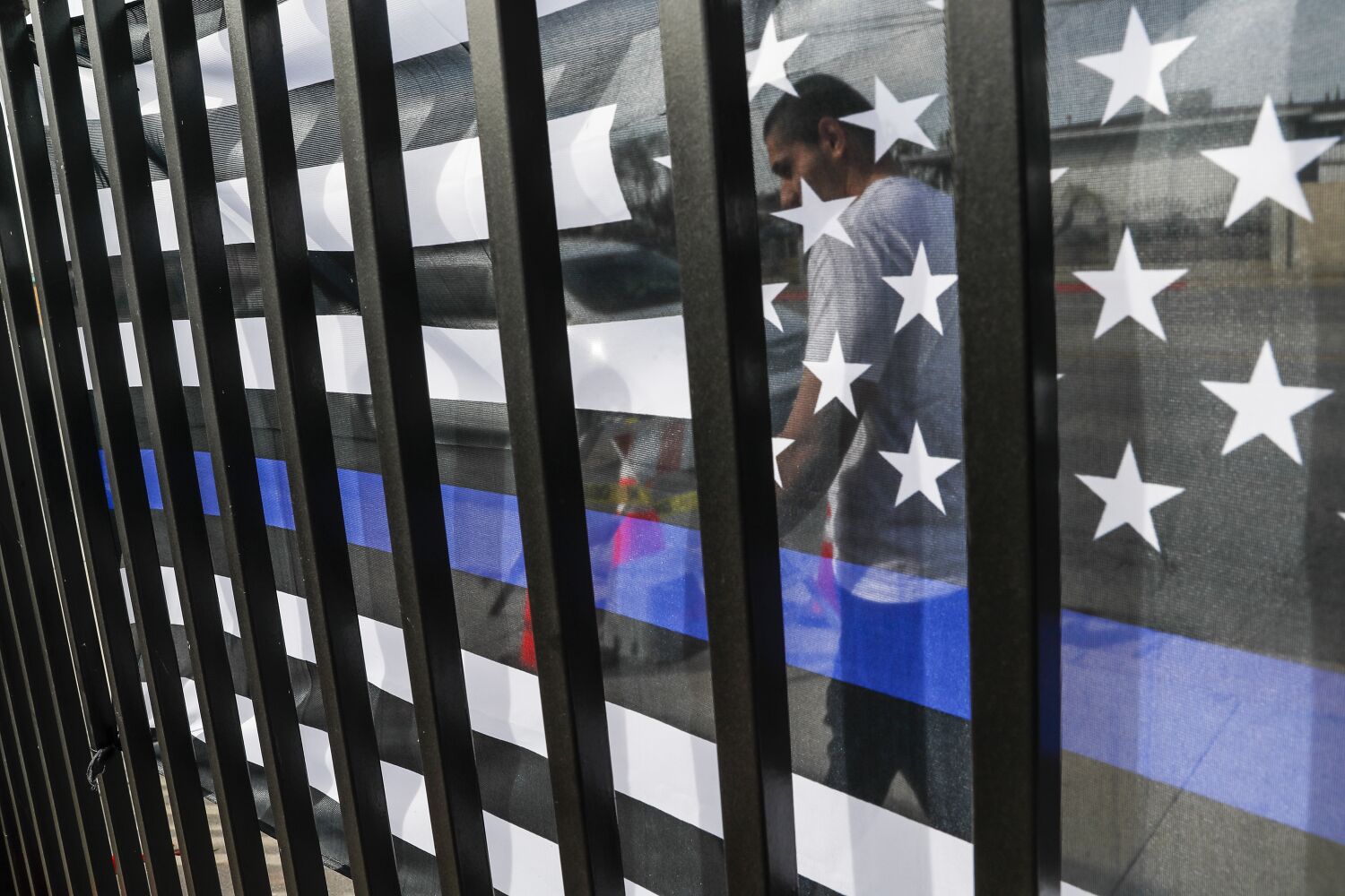 LAPD ban of 'thin blue line' flags is latest salvo in culture war