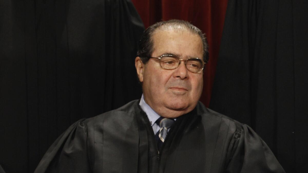 Justice Antonin Scalia has insisted Congress make clear who is covered by the Armed Career Criminal Act of 1984.