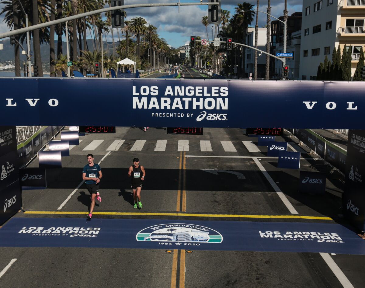 L.A. Marathon route Street closures Sunday that will affect motorists